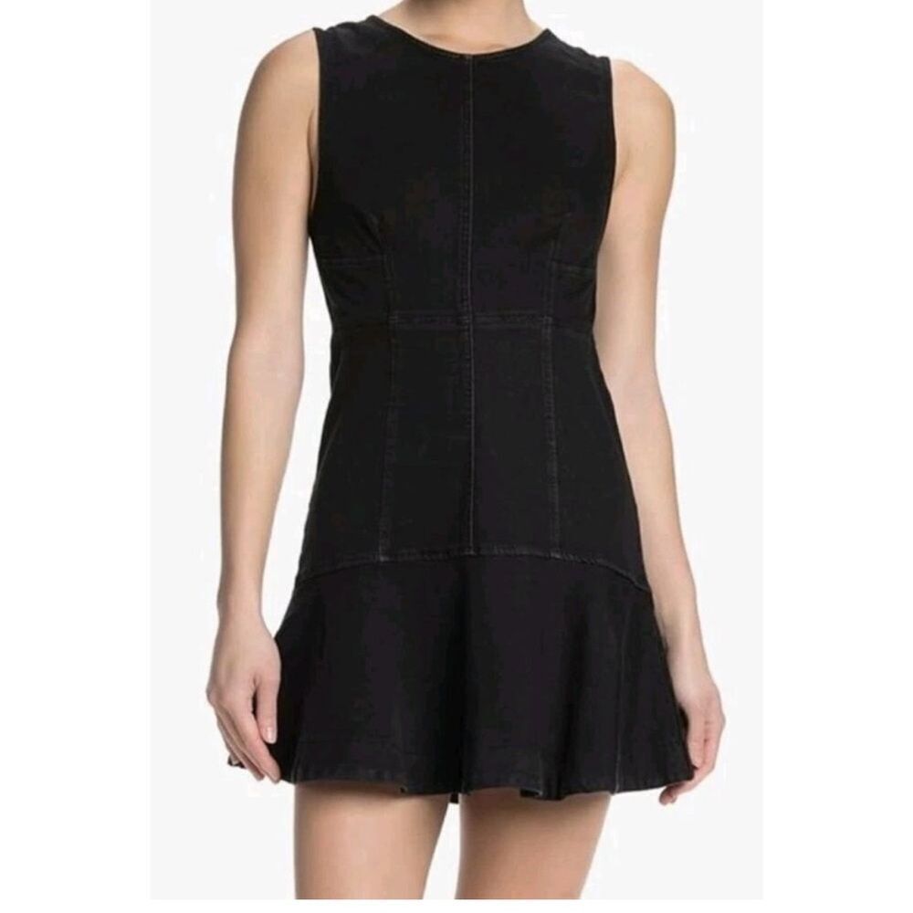 Free People Alex Denim Mini Dress Black Size 4